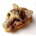 vintage ciner leopard brooch