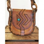 vintage distressed saddle bag