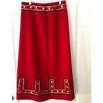 vintage embellished wool skirt