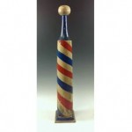 vintage folk art barber shop pole