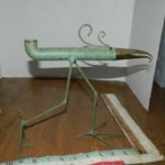 vintage gino bushini metal candle holder