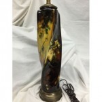 vintage j j herold pottery lamp