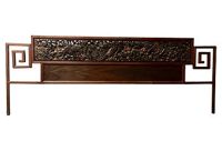 vintage japanese hand carved headboard