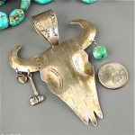 vintage joan slifka sterling steer pendant