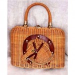 vintage marcus brothers wicker handbag