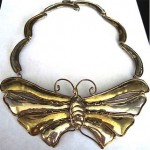 vintage mexican butterfly necklace