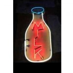 vintage milk neon sign