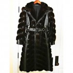 vintage mink and leather coat