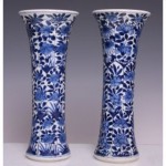 vintage pair 18th century chinese porcelain vases