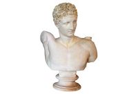 vintage plaster bust of hermes