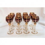 vintage set wine goblets