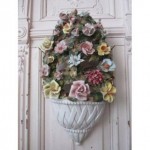 vintage shabby chic italian porcelain wall light