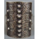 vintage silver thunderbird wide cuff bracelet