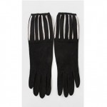 vintage suede slit push down gloves