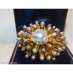 vintage tiffany schlumberger 18 diamond pearl brooch pendant