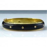 vintage victorian 1860s 14k enamel mourning bracelet