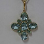 antique 1830s paste pendant and chain