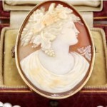 antique 1860s 14k cameo brooch