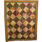 antique 1870s log cabin quilt