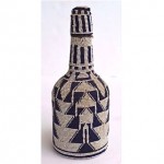 antique 1900s northern california native american beaded bottle