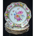 antique 1901 carl thieme dresden flower plates