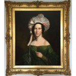 antique 19th century french oil portrait