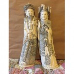 antique emperor and empress figures