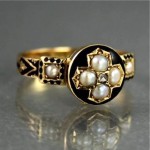 antique victorian mourning poison ring