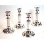 antqiue set 1800s sheffield silver plate candlesticks