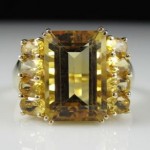 citrine cocktail ring