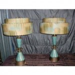 pairof vintage mid-century lamps