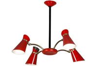 vintage 1950s French red chandelier