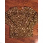 vintage 1950s gene shelly gold sequin wool sweater