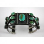 vintage 1950s navajo turquoise bracelet cuff