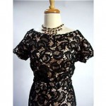 vintage 1960s adele simpson little black lace dress