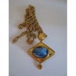 vintage 1960s christian dior glass pendant necklace