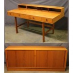 vintage 1968 jen quistgaard desk and credenza