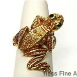 vintage 1970 18k kurt wayne frog ring