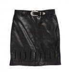 vintage 1992 versace leather skirt