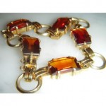 vintage art deco citrine bracelet