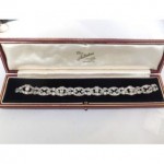 vintage art deco diamond platinum bracelet