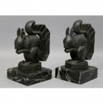 vintage art deco max le verrier squirrel bookends