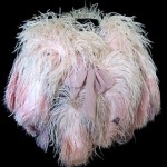 vintage art deco pink ombre ostrich feather cape