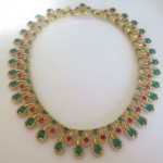 vintage boucher glass necklace