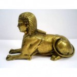 vintage cast brass sphinx