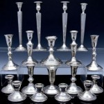 vintage collection mid-century sterling candlesticks