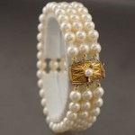 vintage estate 18k mikimoto pearl bracelet