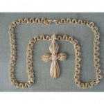 vintage french dieppe hand carved necklace