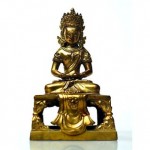 vintage gilt bronze buddha