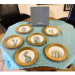 vintage hilton mcconnico for daum mint dessert plates